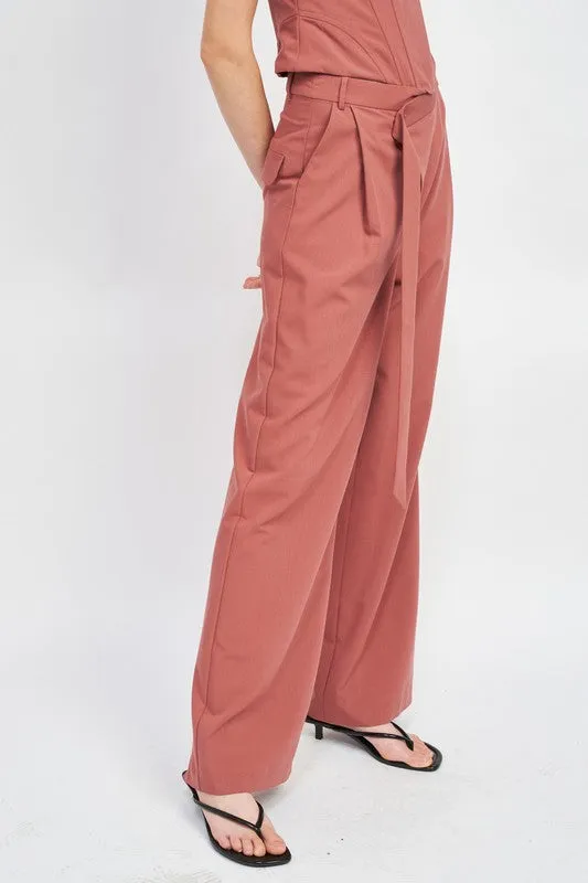 Emory Park ASYMMETRICAL LONG BELT TROUSERS