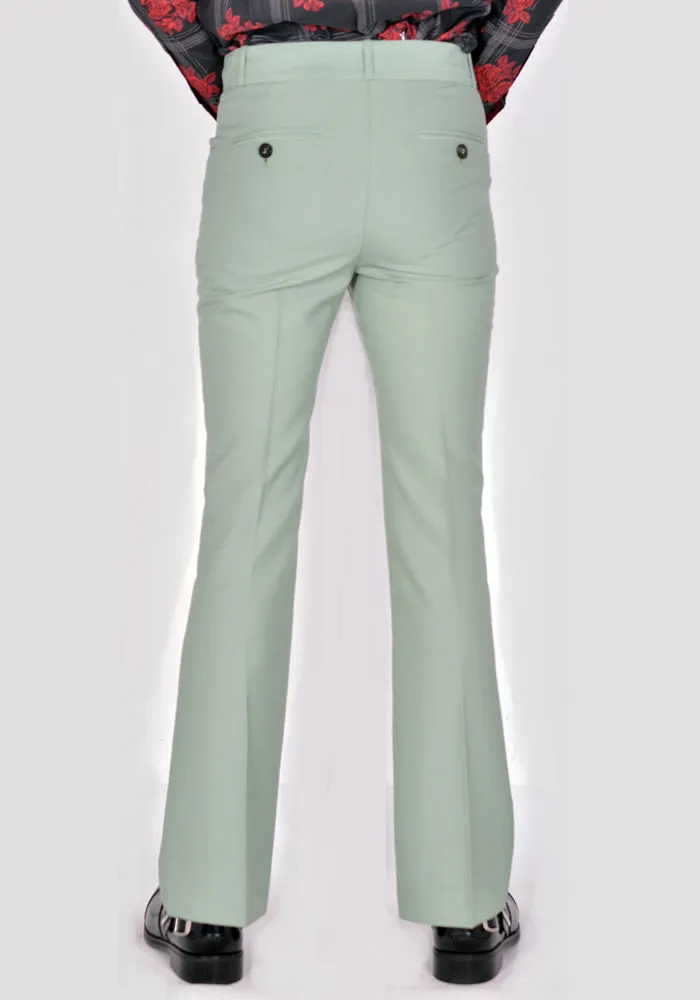 ERNEST W. BAKER PT14 FLARE TROUSERS PASTEL GREEN