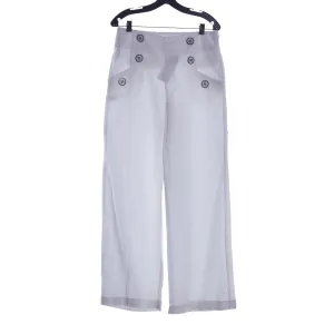 Et Vous Linen Blend White Wide Legged Trousers UK Size 10