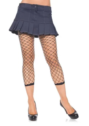 Fence Net Footless Tights Black - Leg Avenue