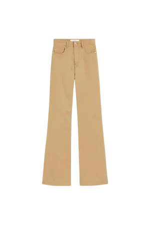 Flare Fit Trousers in Sand