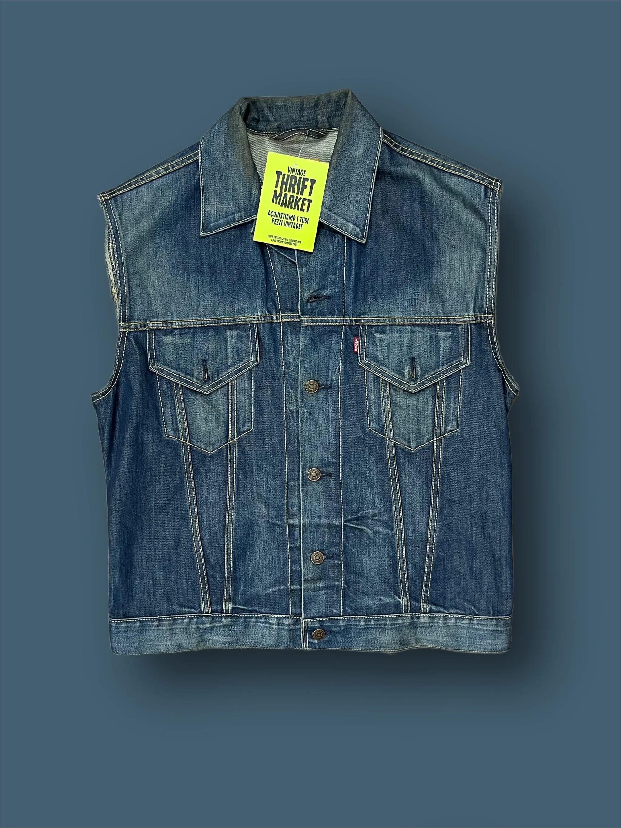 Gilet smanicato levis vintage jeans tg XXL