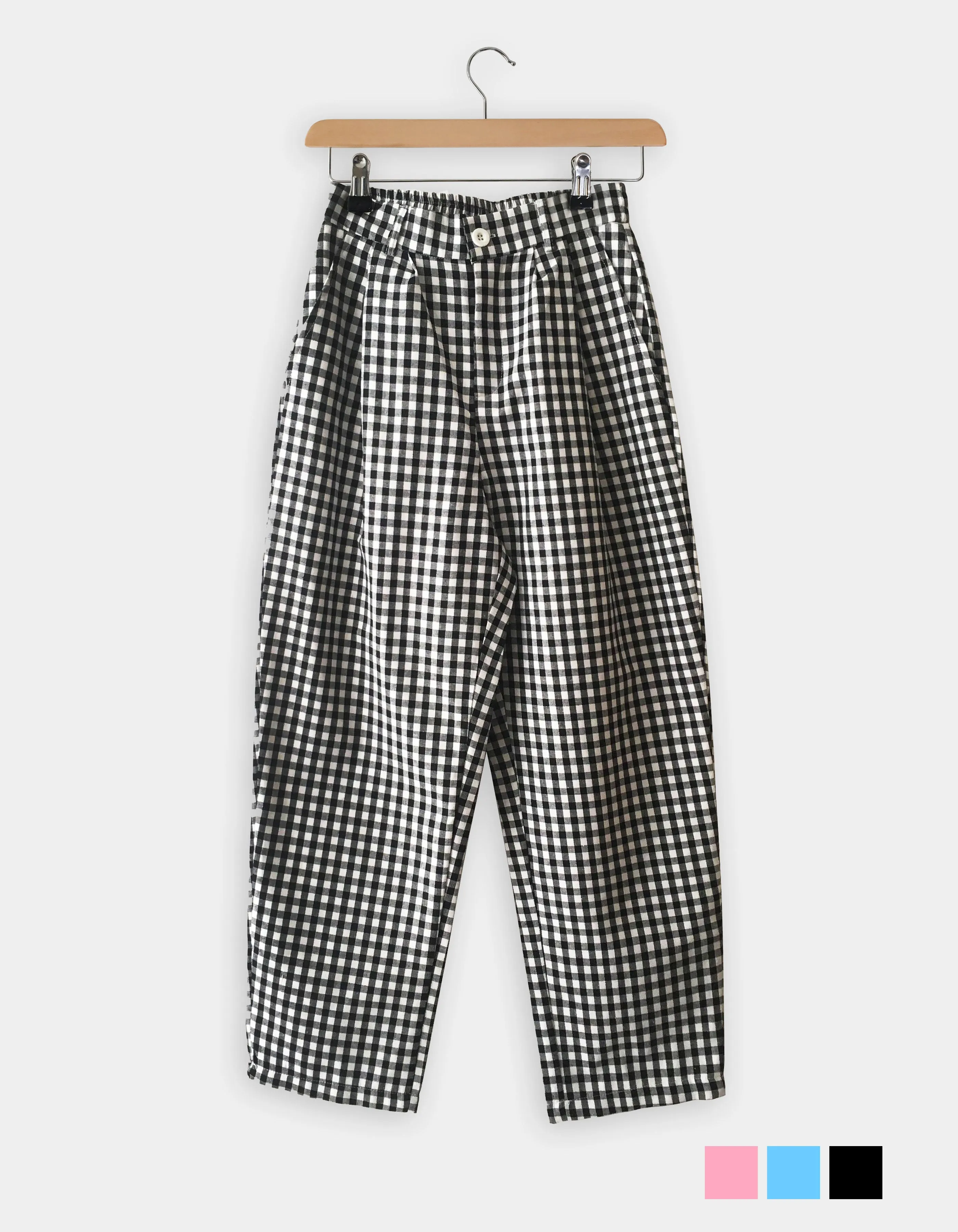 Gingham Checked Trousers (3colours)