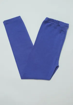 Girls' Blue Plain Tights