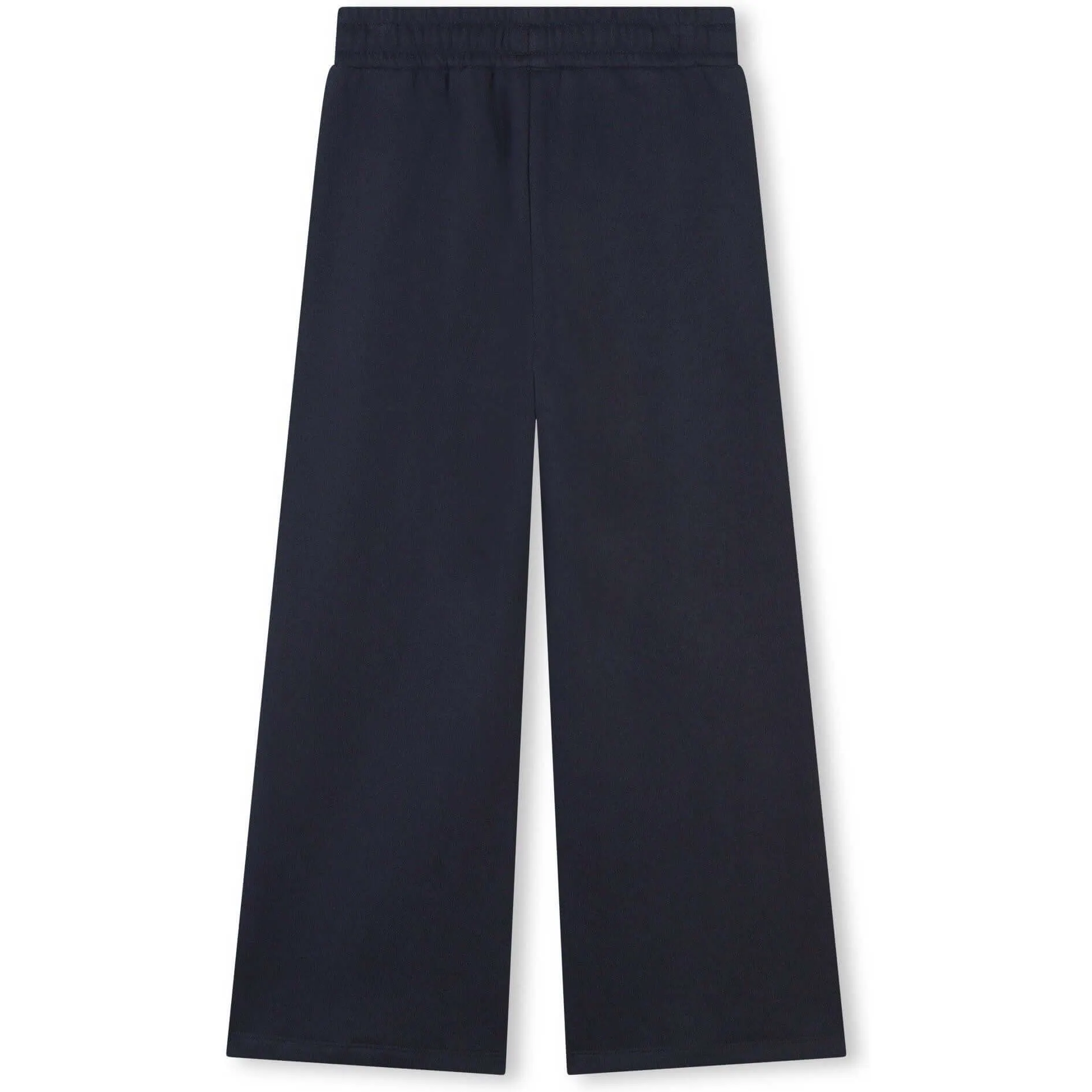 Girls Organic Navy Flare Trousers