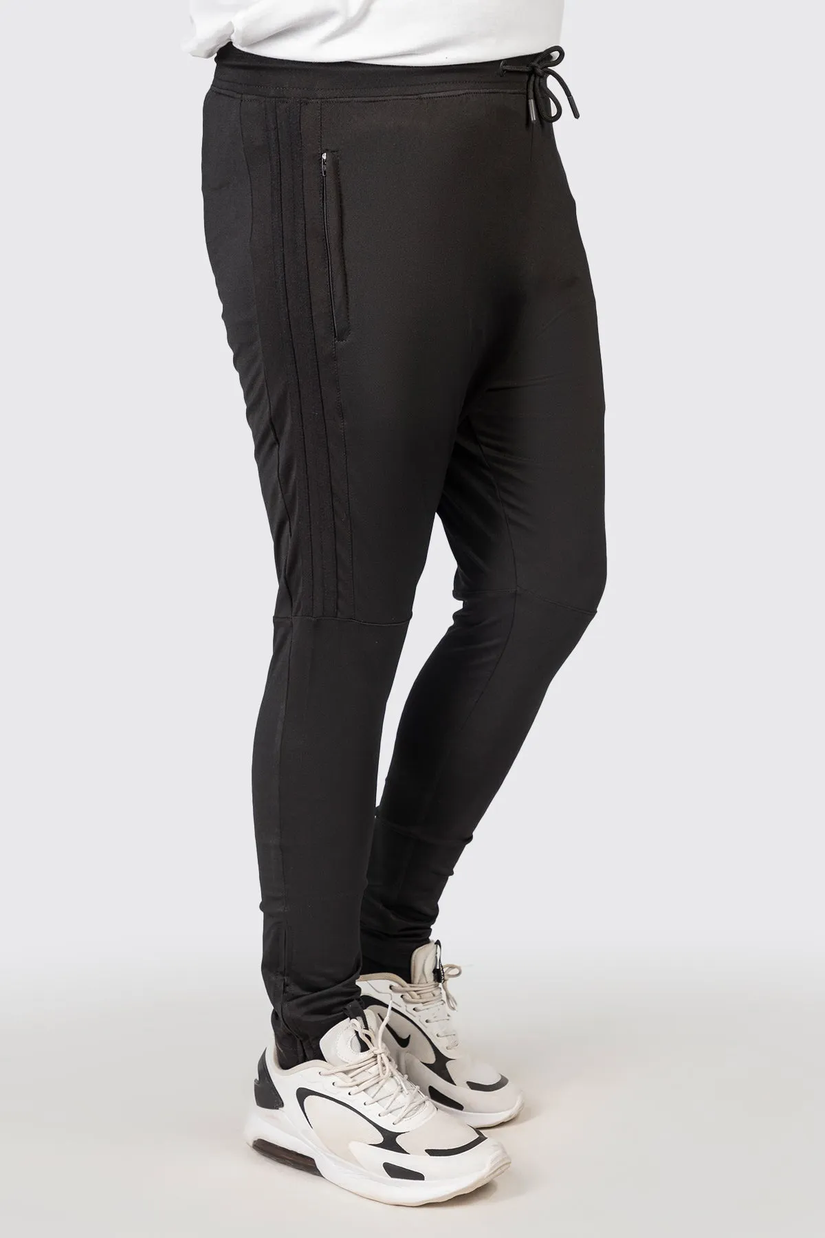 Go-Sporty Black Polyester Trousers (Plus Size) - W23 - MTR099P