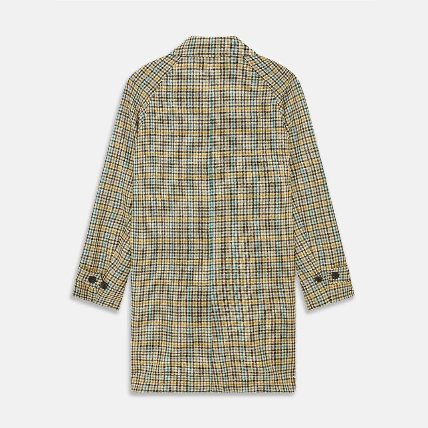 Green and Blue Multi Check Wool Elliot Coat