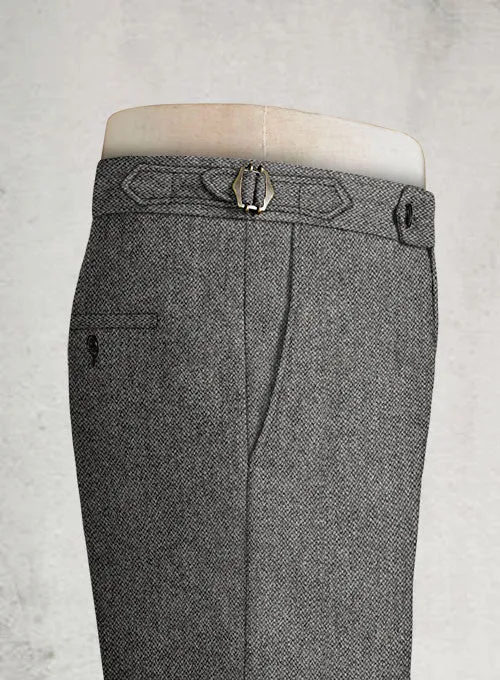 Harris Tweed Barley Gray Highland Trousers