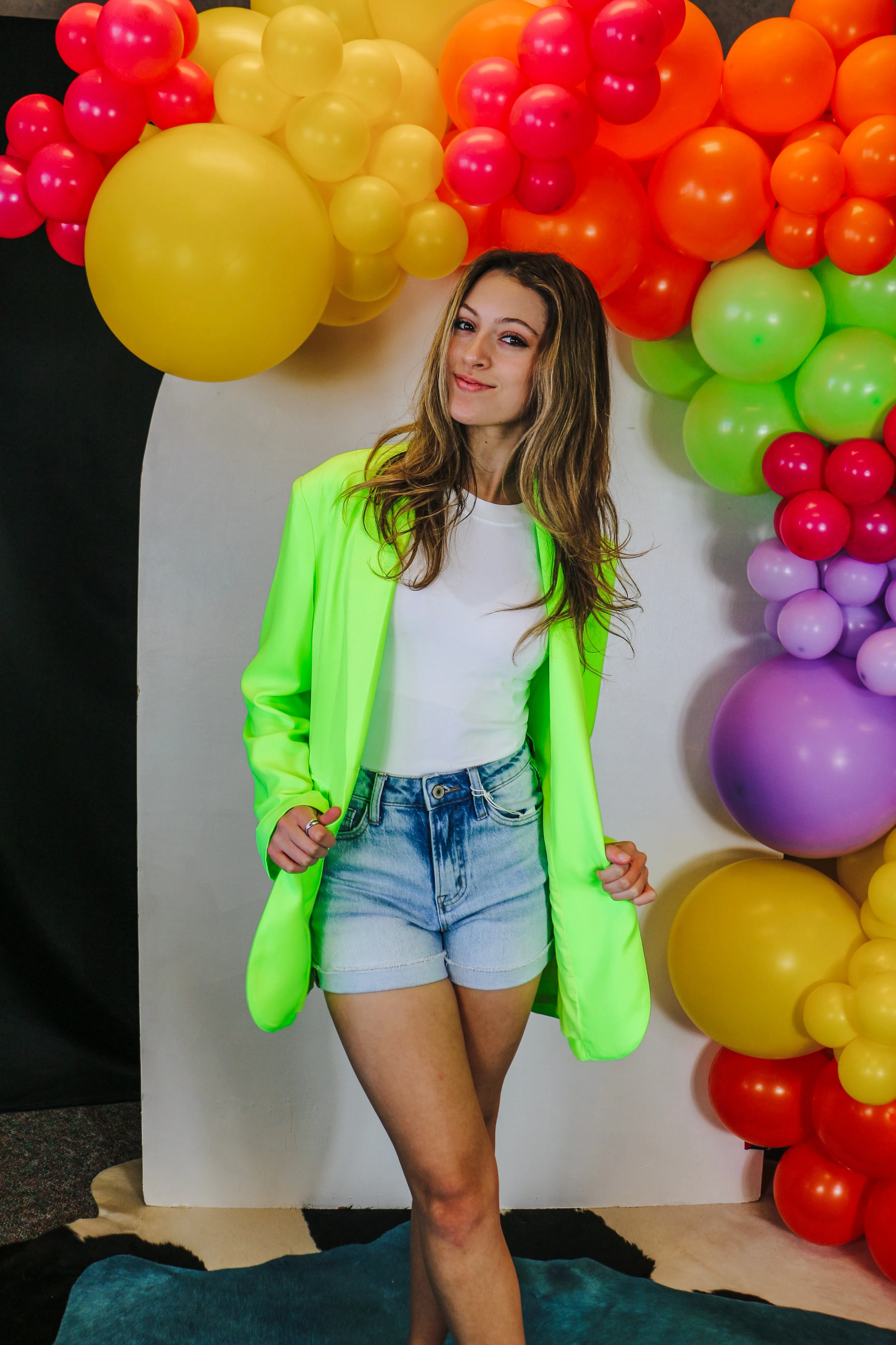 Here To Stay Neon Yellow Blazer