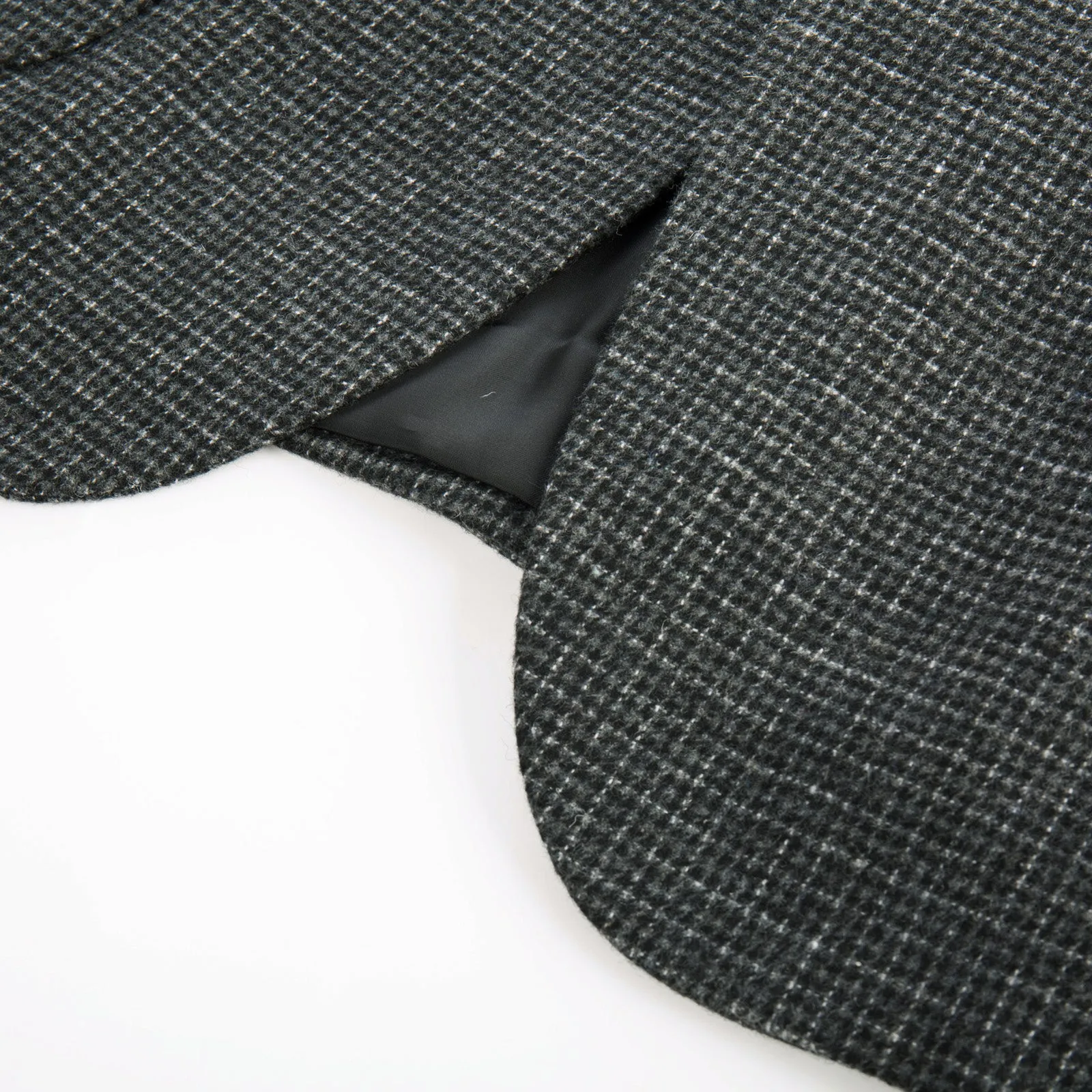 Herringbone Tweed Two Buttons Blazer British Wool Blend Sport Coat Jacket