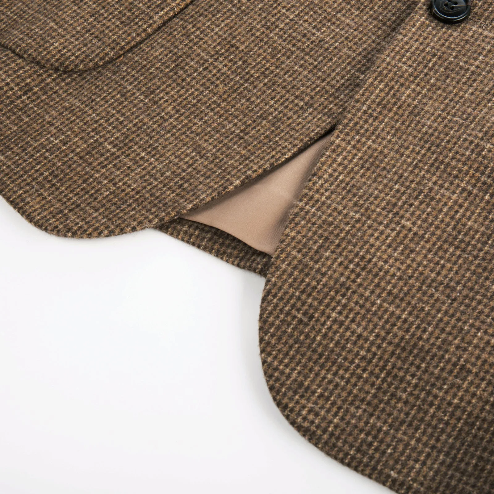 Herringbone Tweed Two Buttons Blazer British Wool Blend Sport Coat Jacket