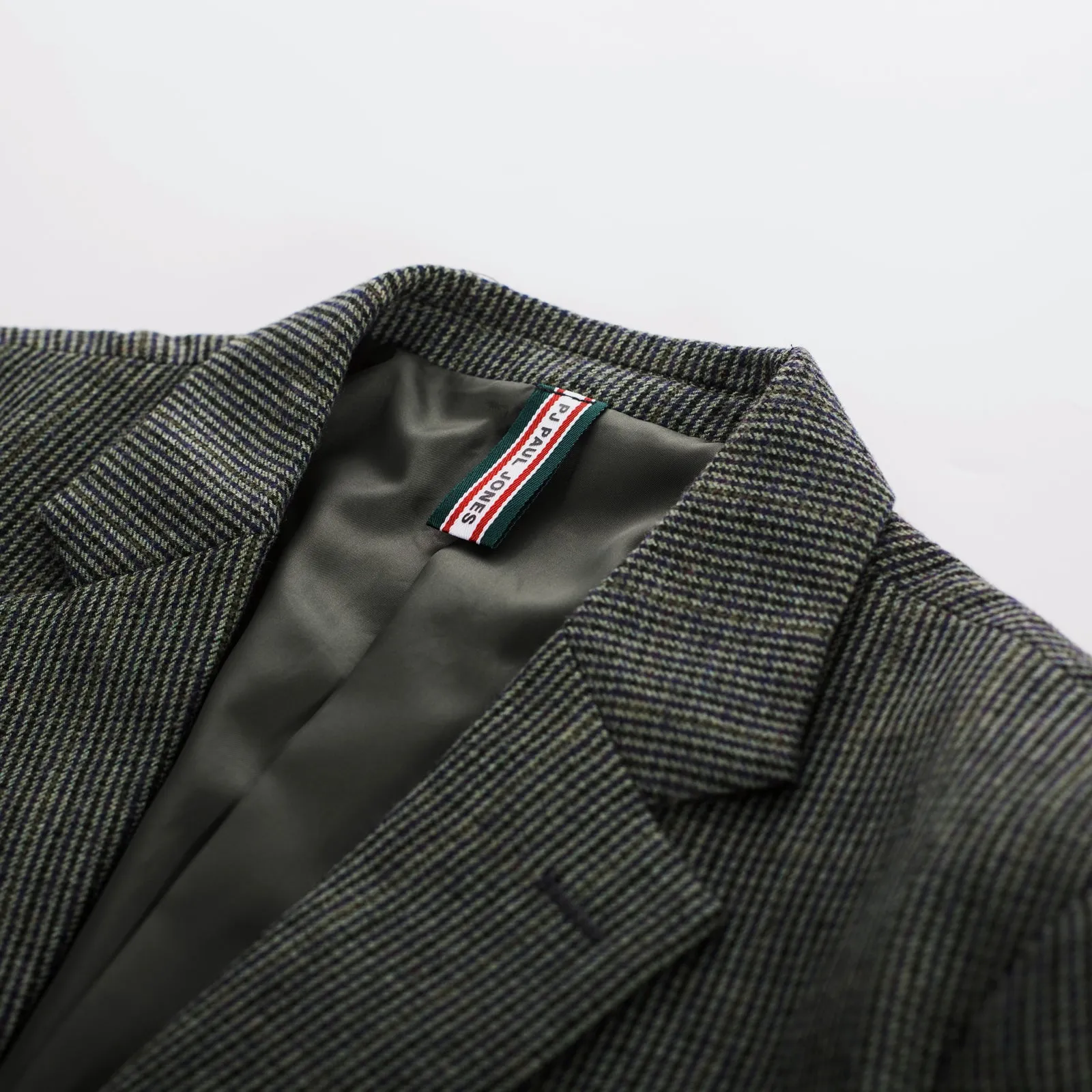 Herringbone Tweed Two Buttons Blazer British Wool Blend Sport Coat Jacket