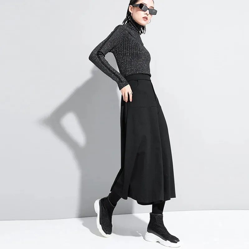 HEYFANCYSTYLE Signature Elastic Waist Wide Leg Trousers