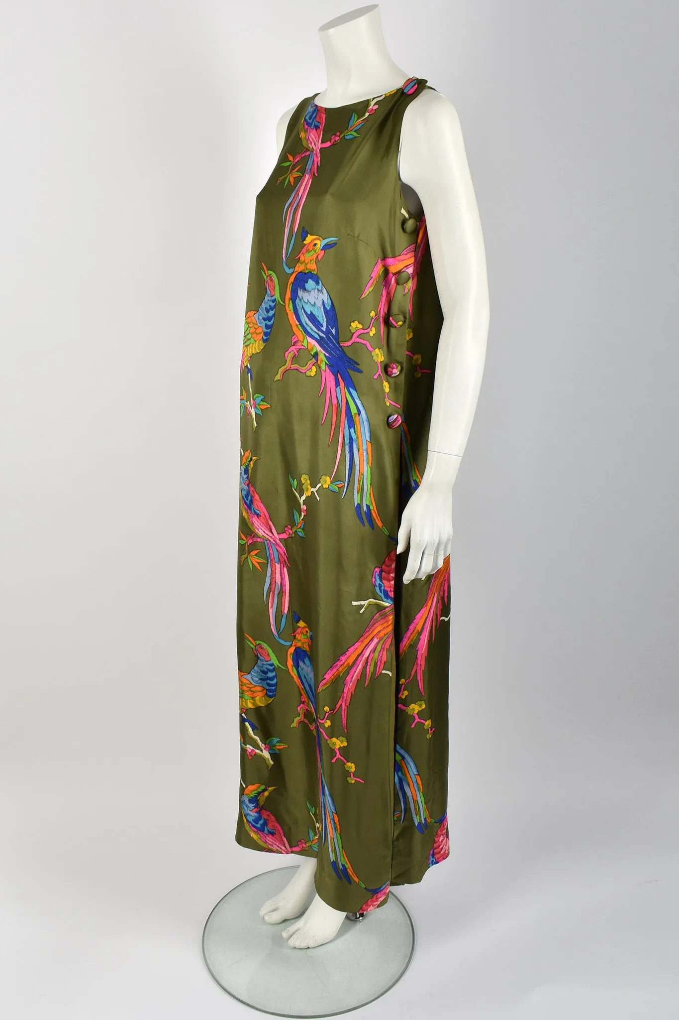 I. MAGNIN 60s silk dress and trousers set / M-L