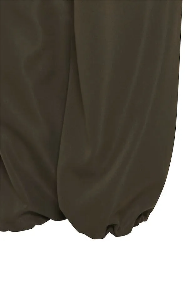 ICHI Kecia Dark Green Trousers