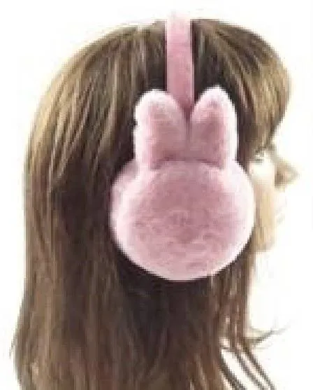 Instant Shipping! Solid Color Bunny Eared Faux Fur Ear Muffs