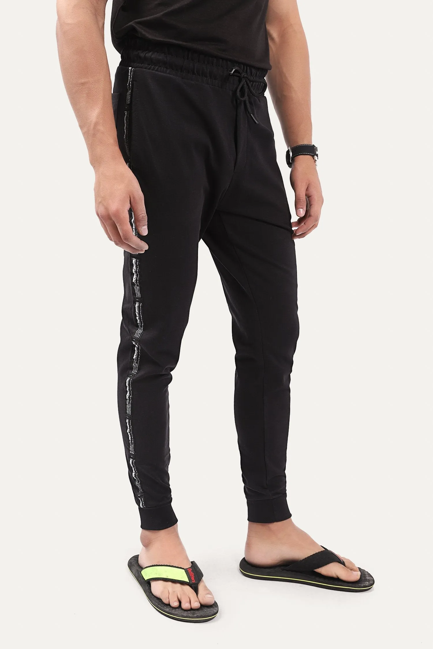 Jogging Trousers with a Side Text Tape