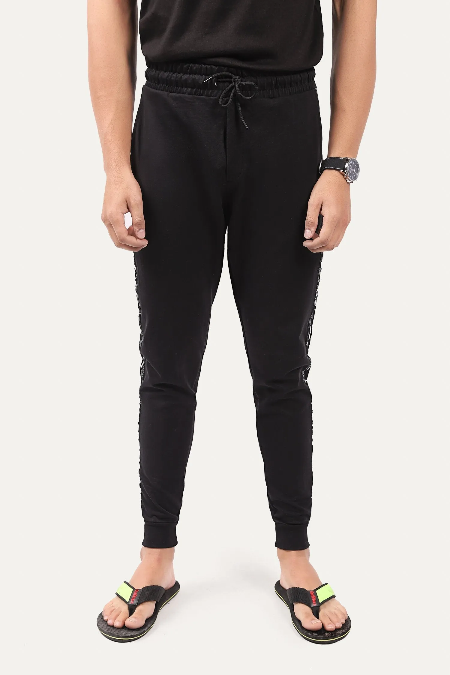 Jogging Trousers with a Side Text Tape