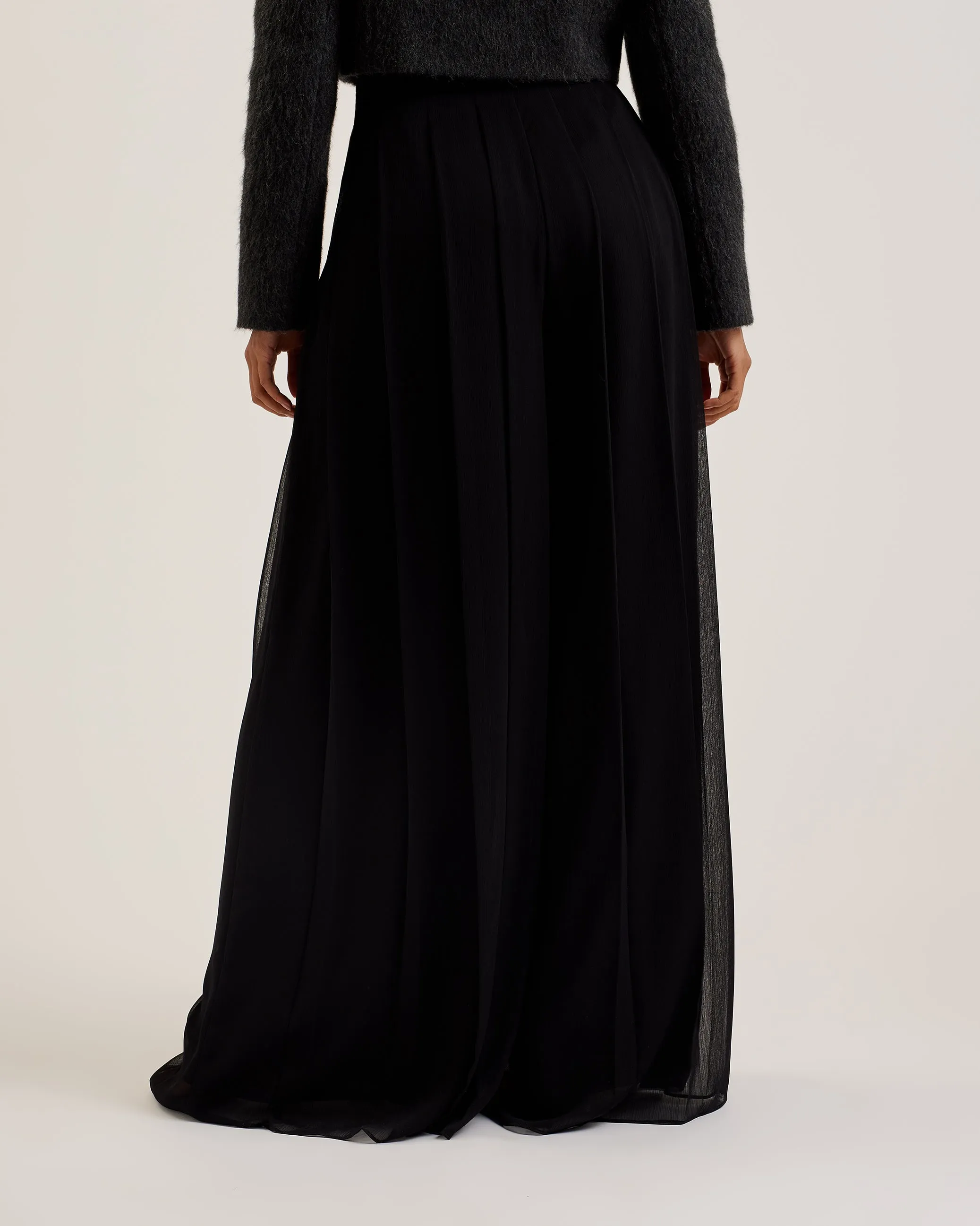 Kokuto Pleated Wide Leg Trouser Black