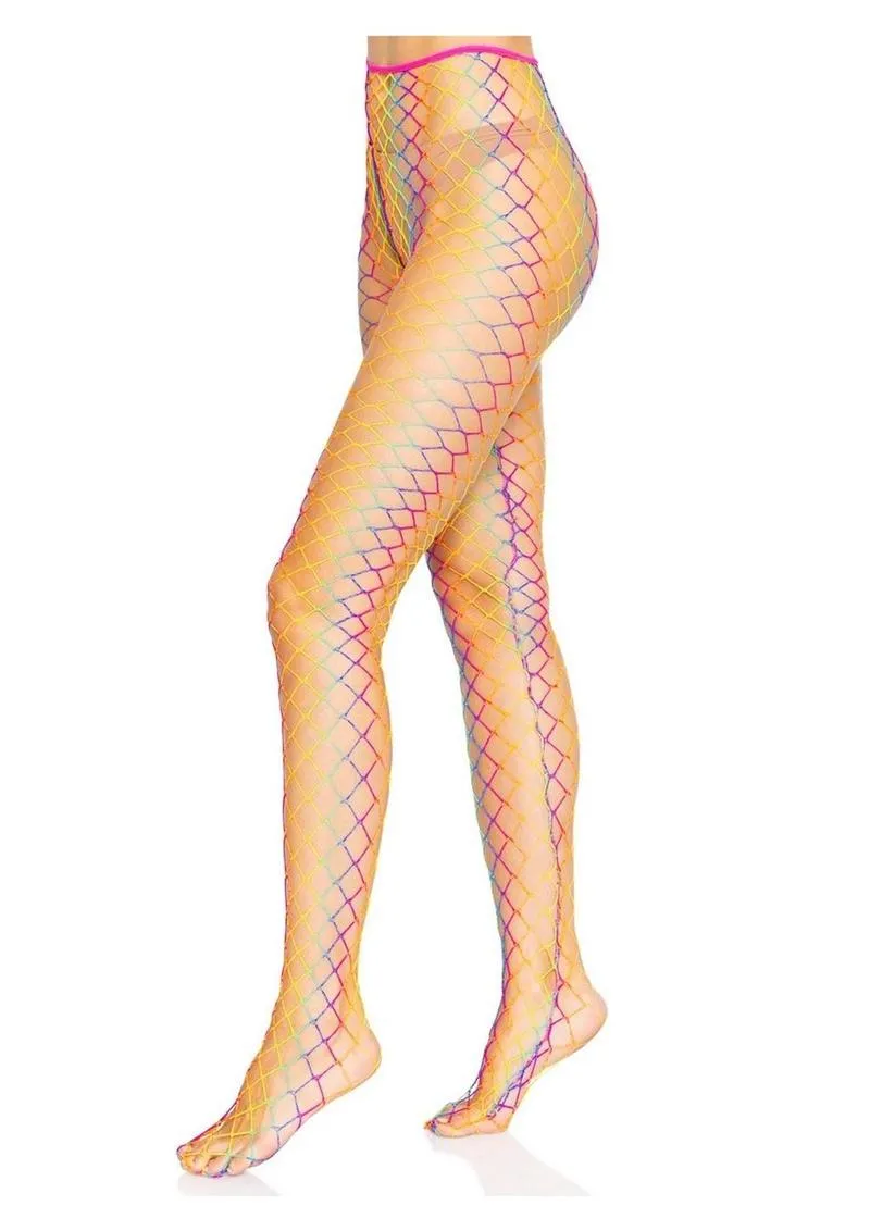 Leg Avenue Ombre Rainbow Woven Net Tight