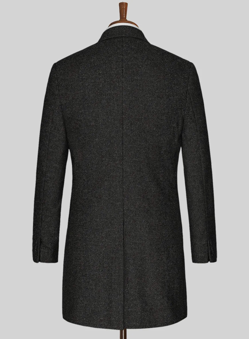 Light Weight Hamburg Charcoal Tweed Overcoat