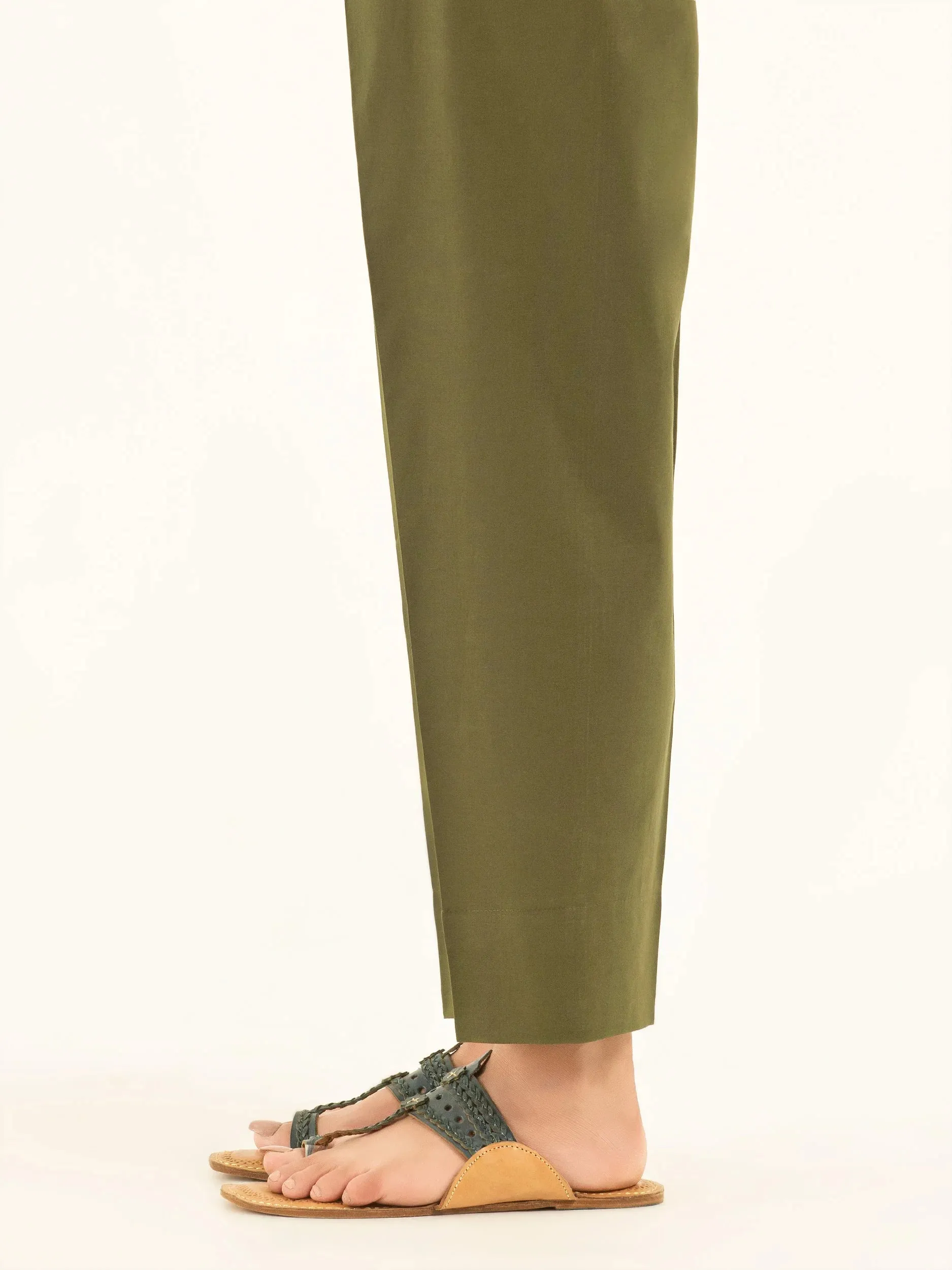 Limelight Army Green Plain Cambric Trouser (P7526TR)