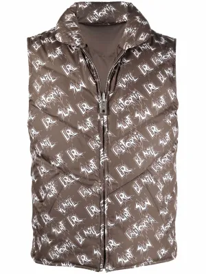 Logo-Print Padded Gilet