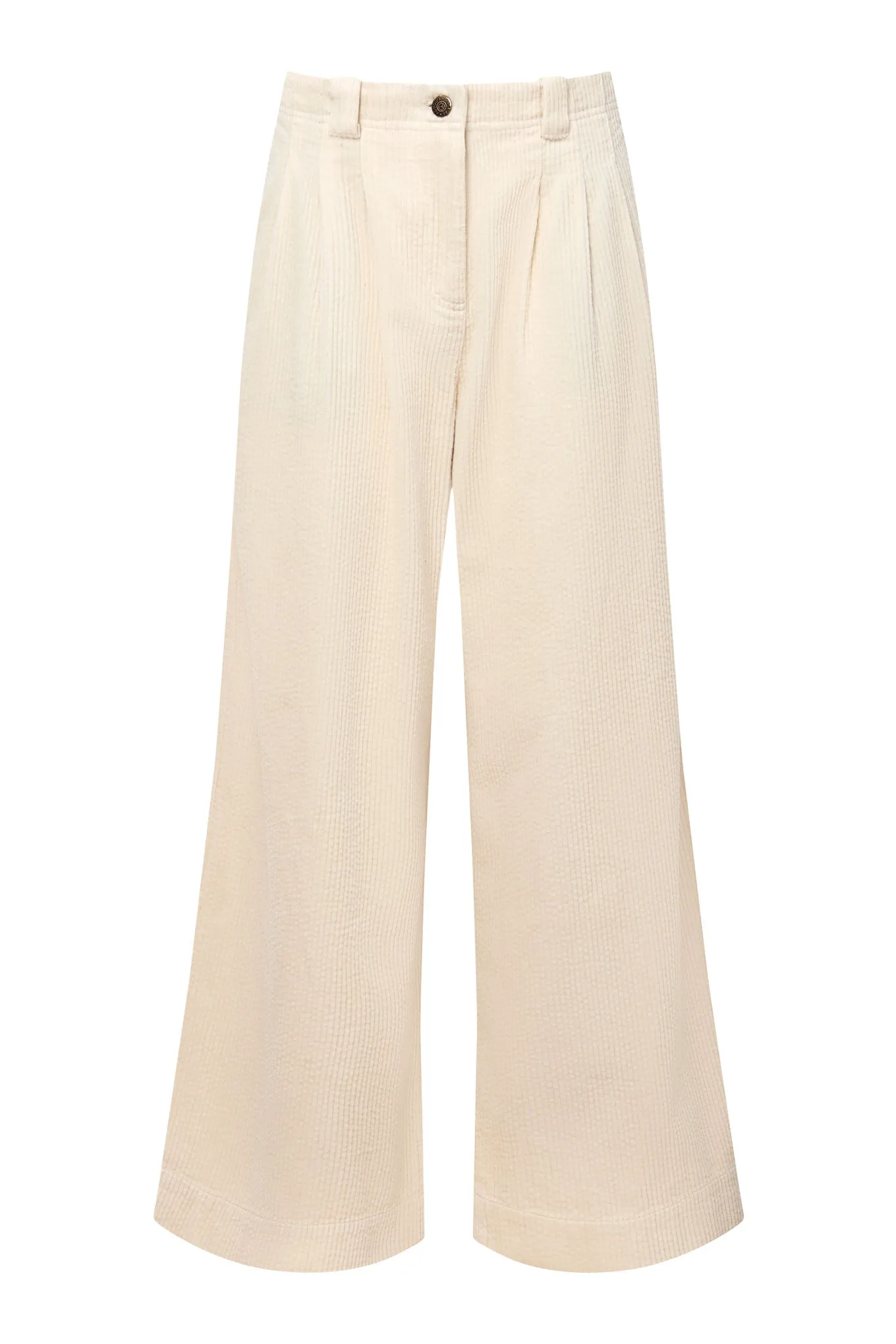 LOLA Organic Cotton Corduroy Trouser - Winter White