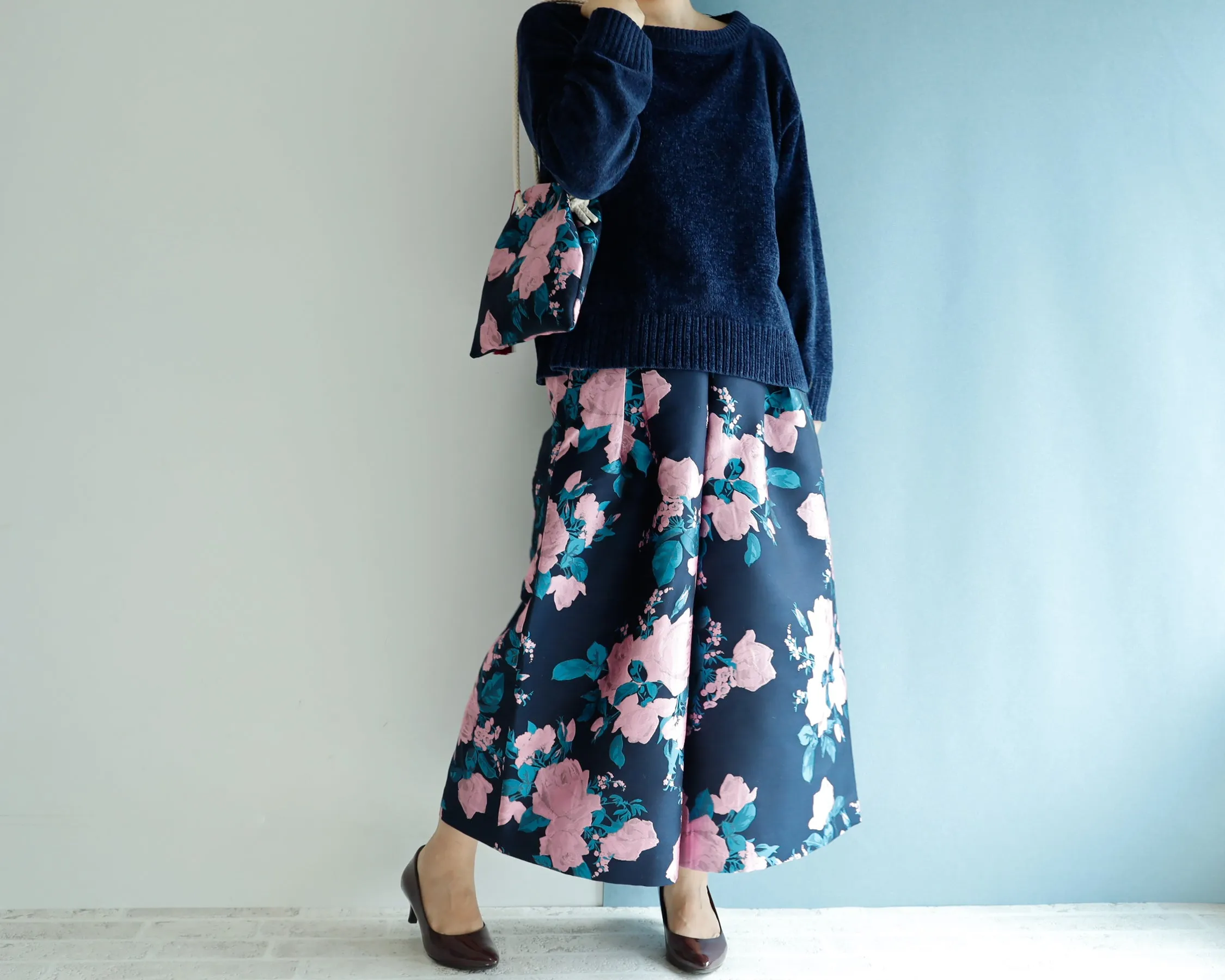 <P06RP85>  EUROPEAN ROSE PINK  GAUCHO trousers