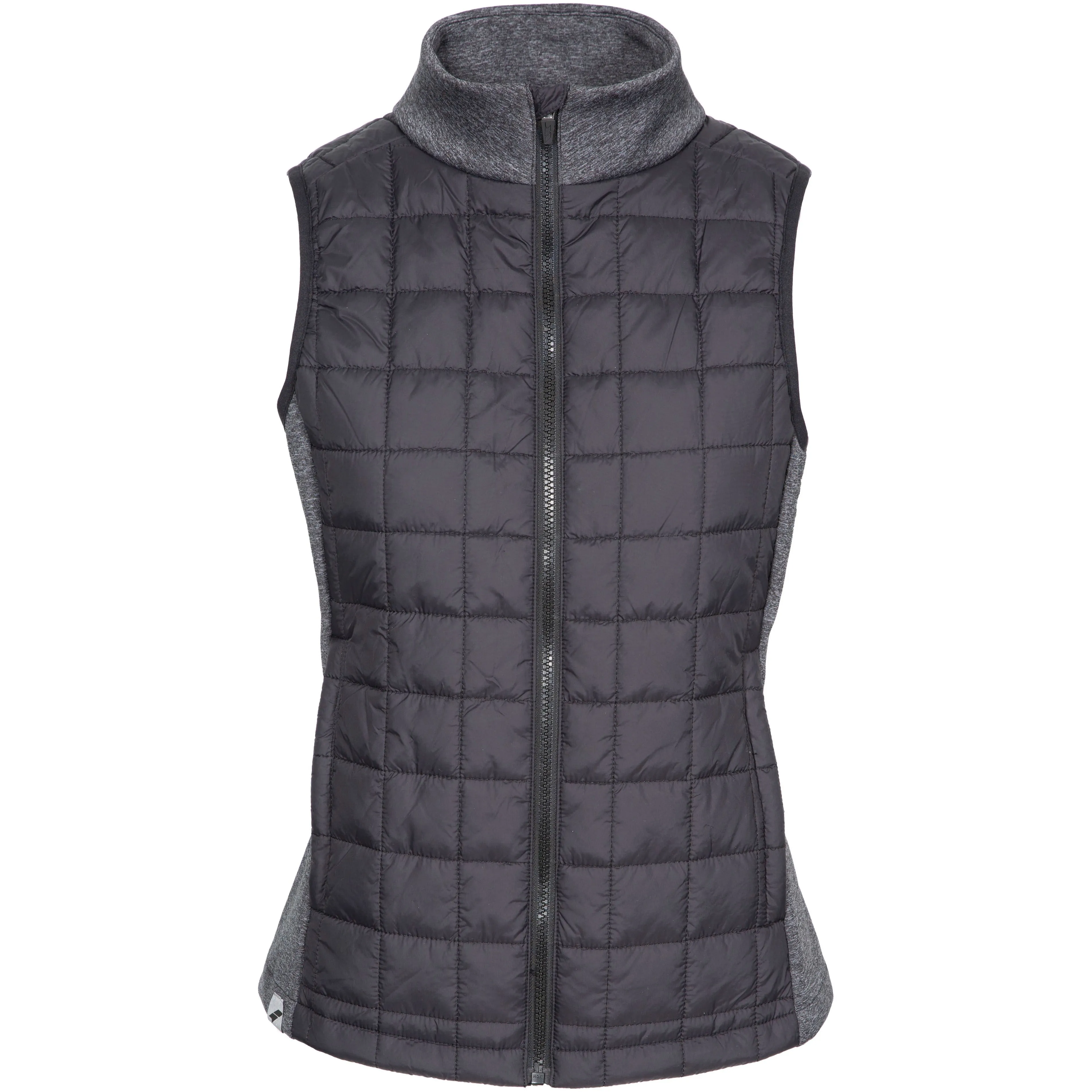 Lyla Women's Padded Gilet in Black with Grey