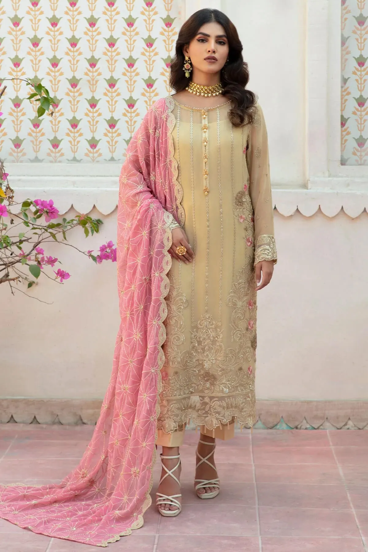 Majestic by Imrozia Amour Sans Fin Unstitched 3 Piece Luxury Collection'2022-M-10-Luminous Blush