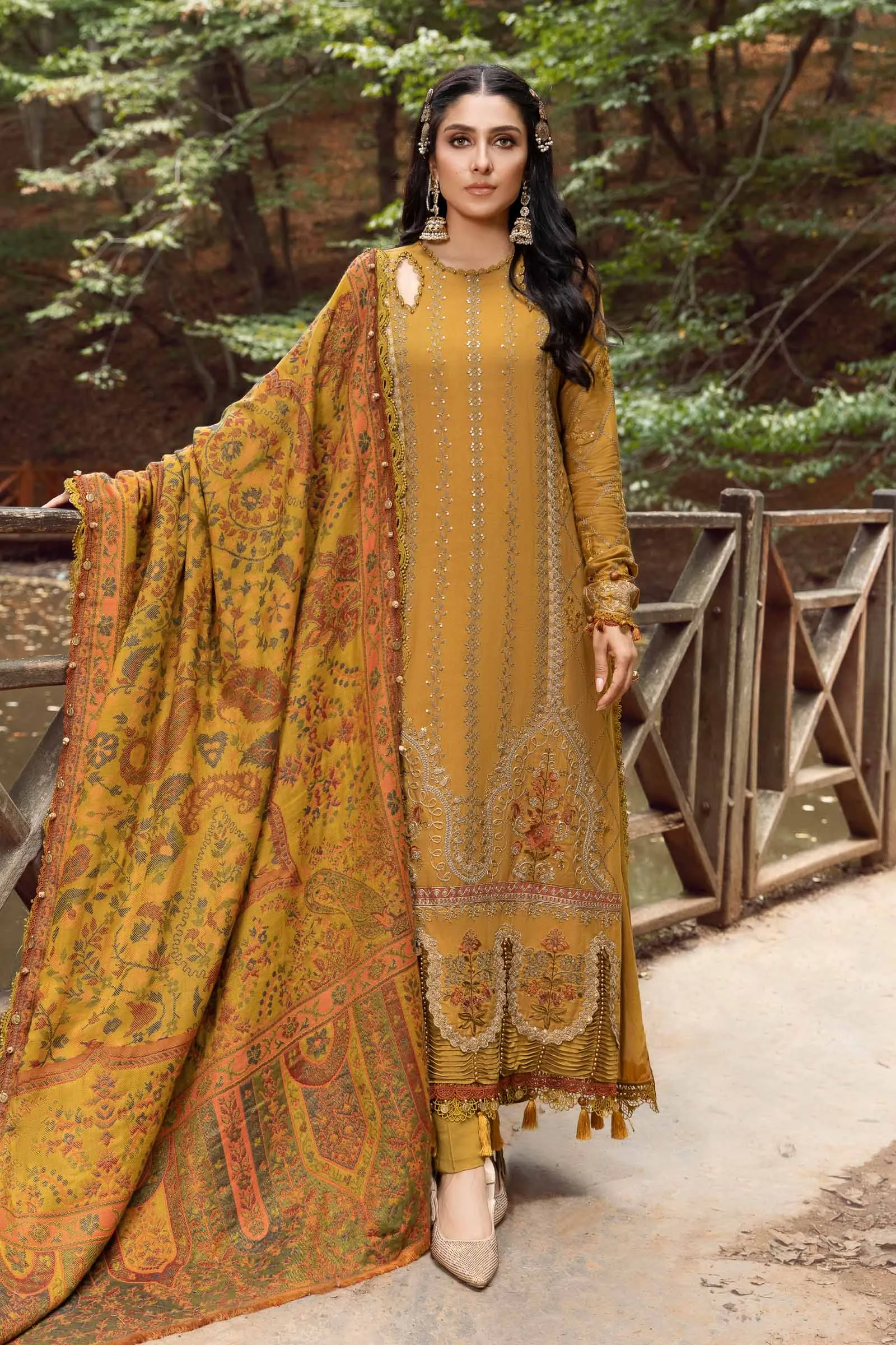 MARIA.B Linen Winter Collection – Mustard DL-1110