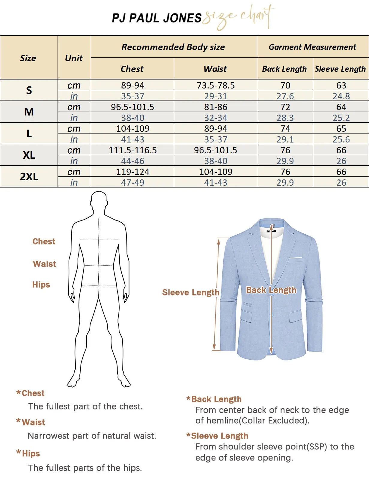 Men Back Slit Blazer Coat Casual Two-Button Notch Lapel Suit Coat