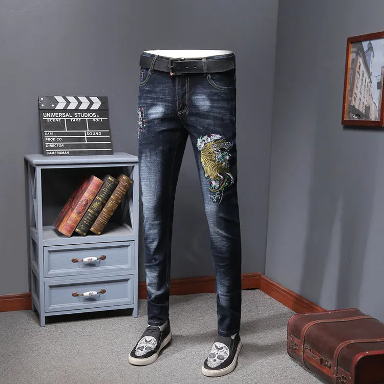 Men Colored Jeans Fashion Slim Fit