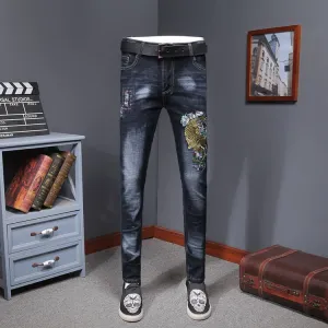 Men Colored Jeans Fashion Slim Fit