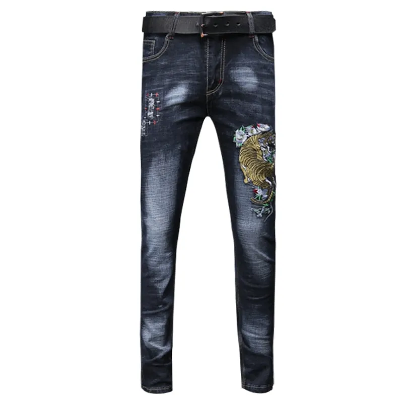 Men Colored Jeans Fashion Slim Fit