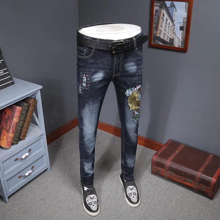 Men Colored Jeans Fashion Slim Fit