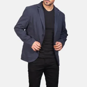 Mens Borges Navy Blue Blazer Jacket