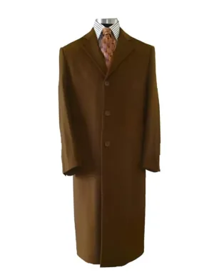 Mens Overcoat Mens Dress Coat Vicuna Light Brown - Dark Camel ~ Light Brown ~ Rust ~ Copper ~ Cognac Mixture Dark Camel Long Men's Dress Topcoat - Winter Coat Full Length