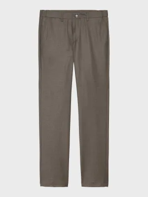 Mersino Taupe Luxury Wool Trousers - Woven in Italy