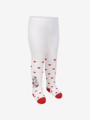 Monnalisa Baby Girls & Red Bear Tights