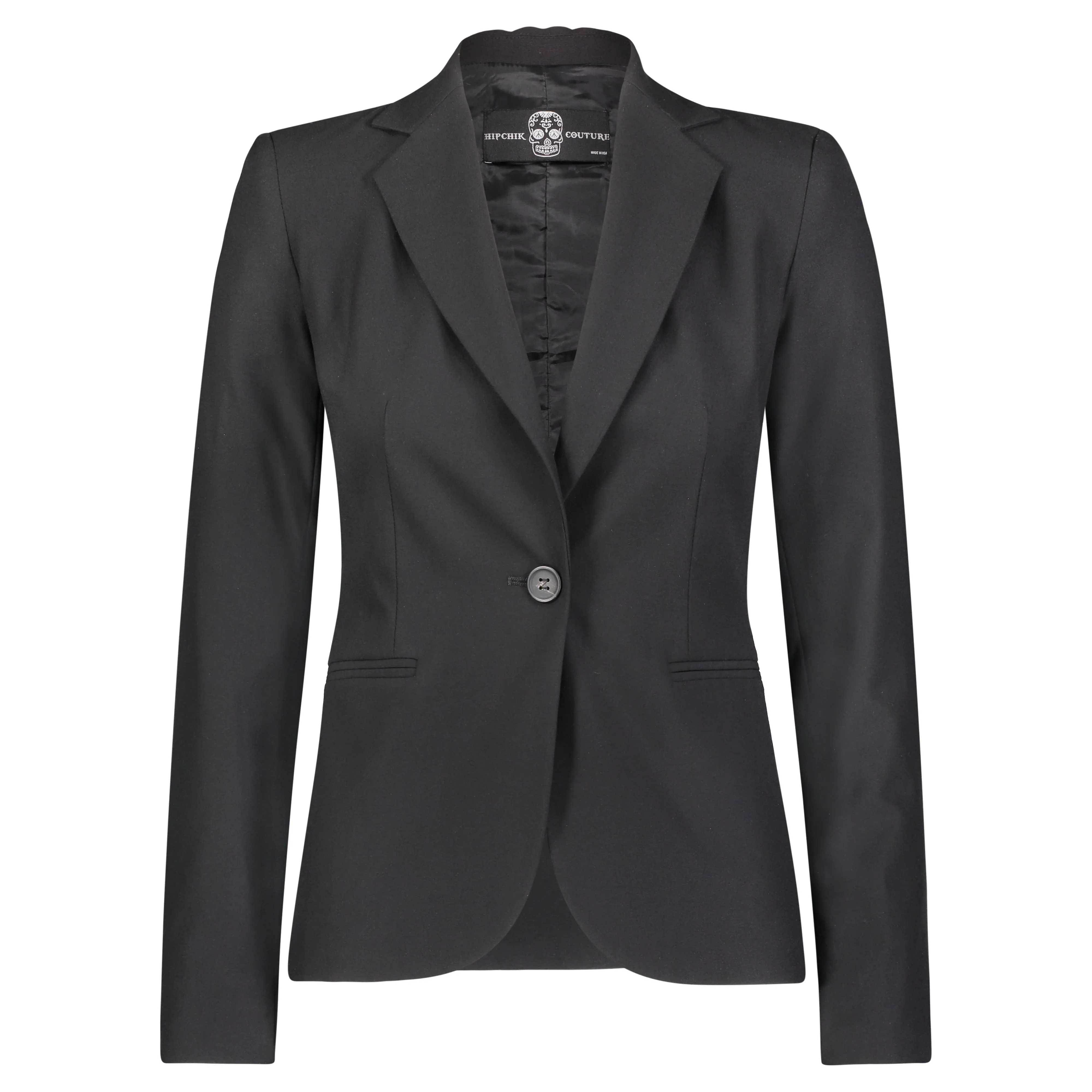 Mono Stripe Blazer - Black