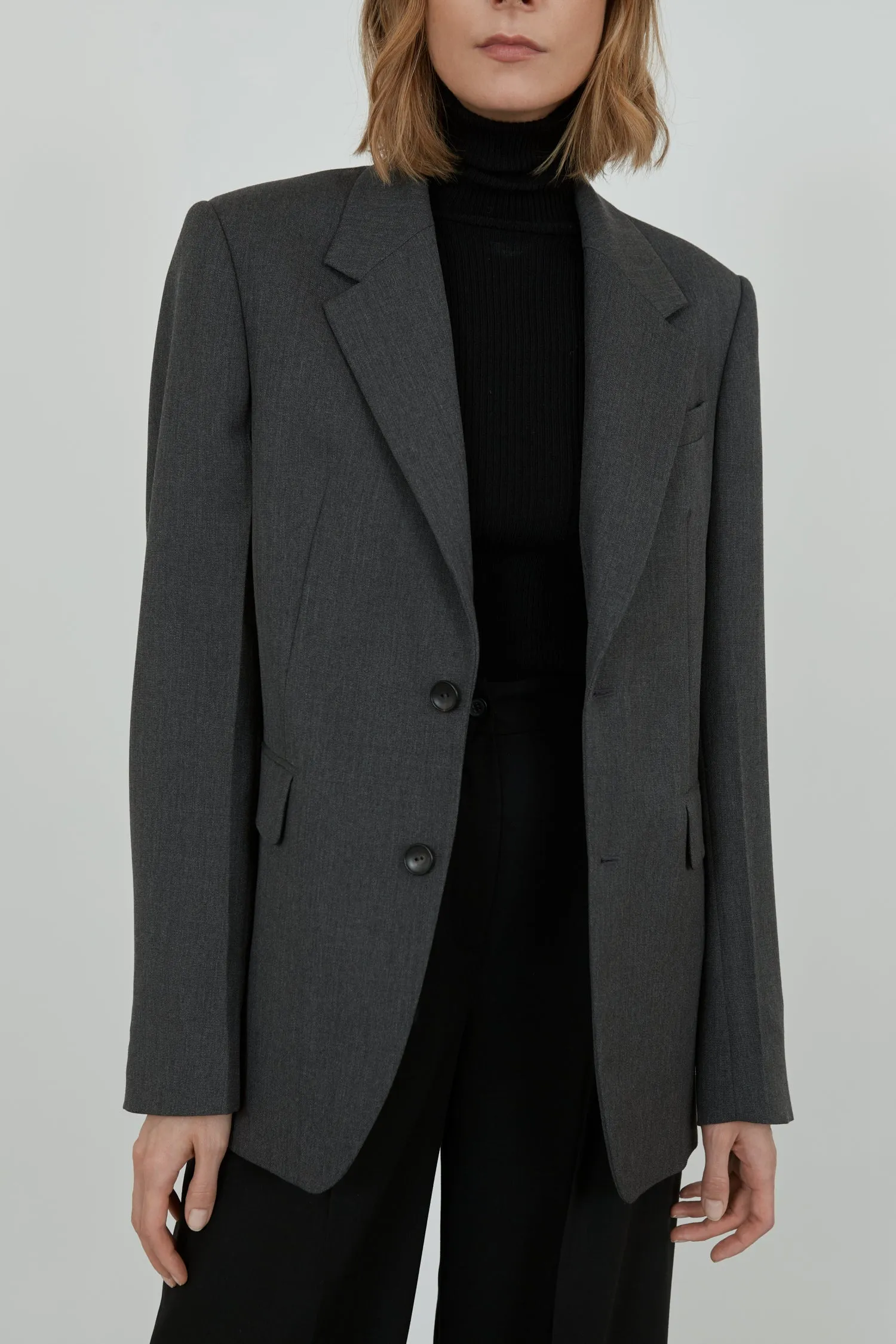 Morris blazer | Dark grey - Virgin wool