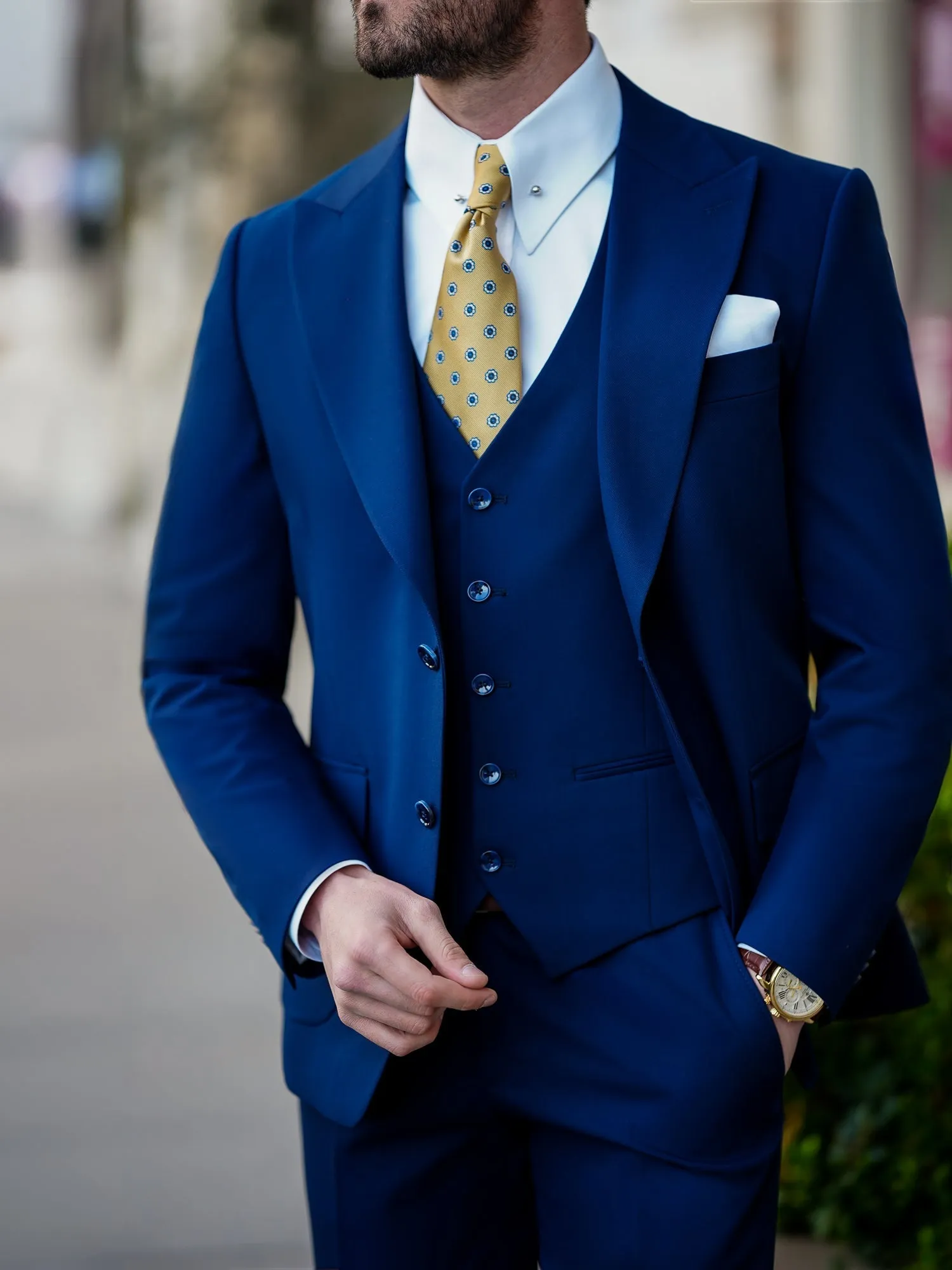 Navy Slim-Fit Suit 3-Piece