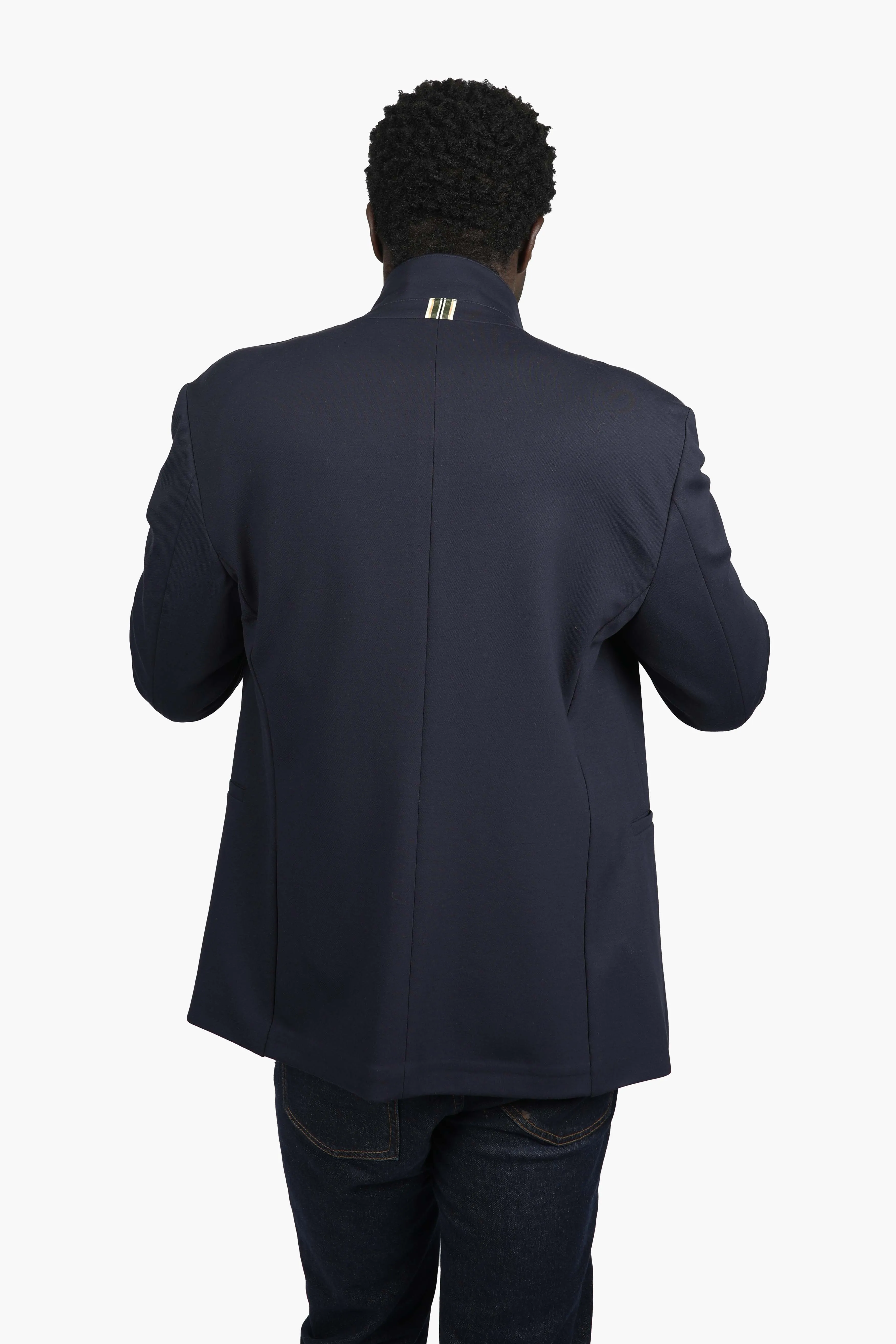 Navy Stretch Knit Comfort Jacket