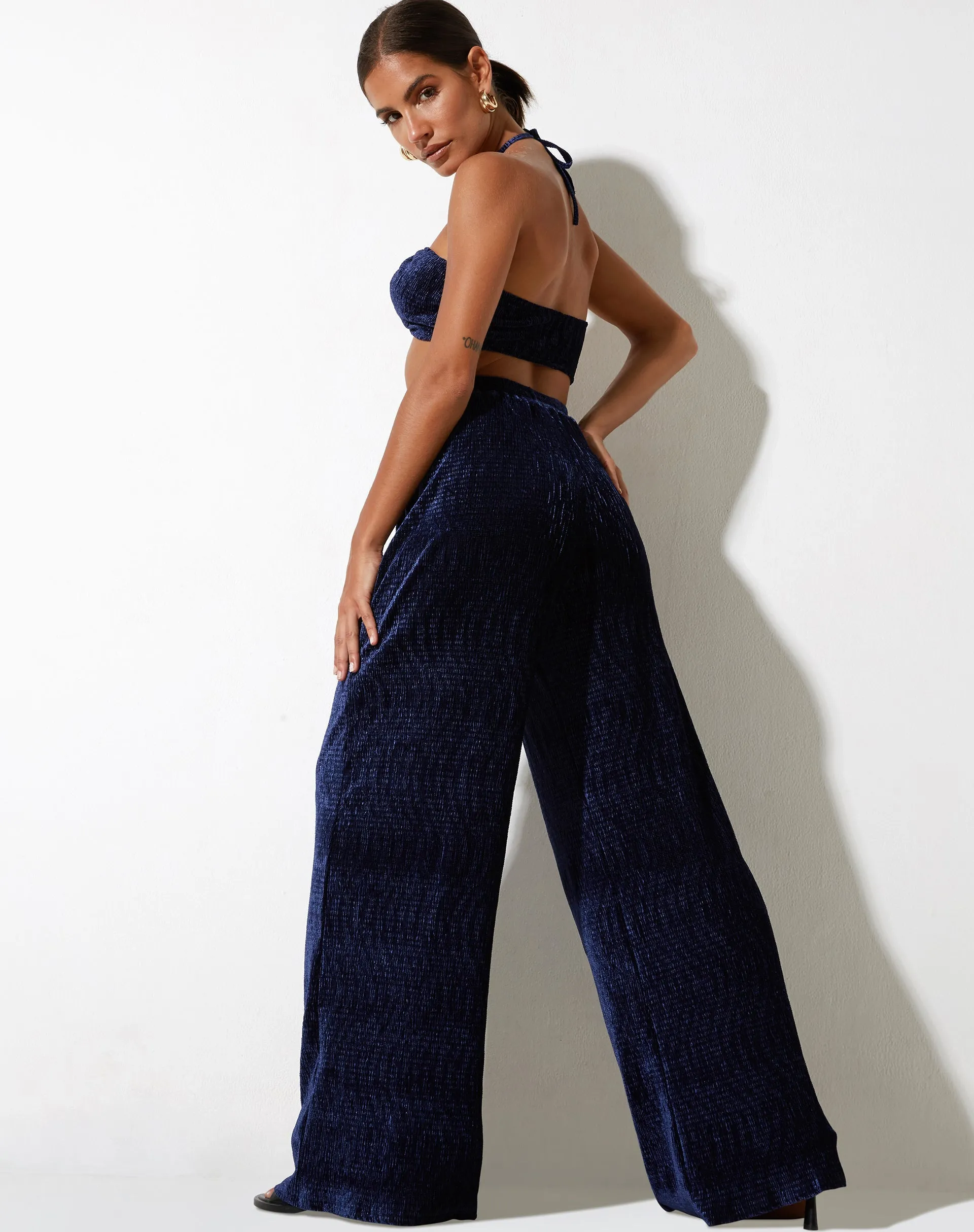 Obeli Trouser in Velvet Navy