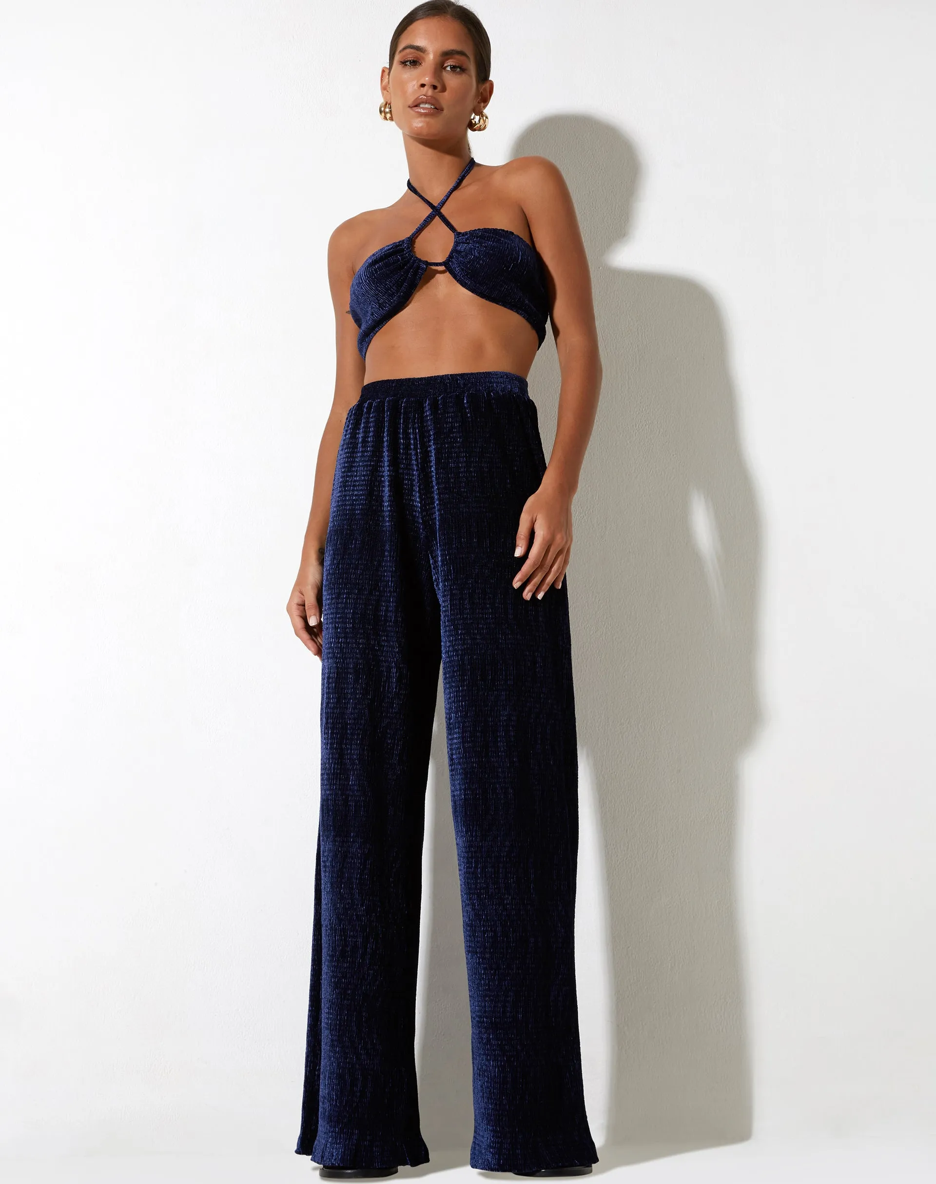 Obeli Trouser in Velvet Navy