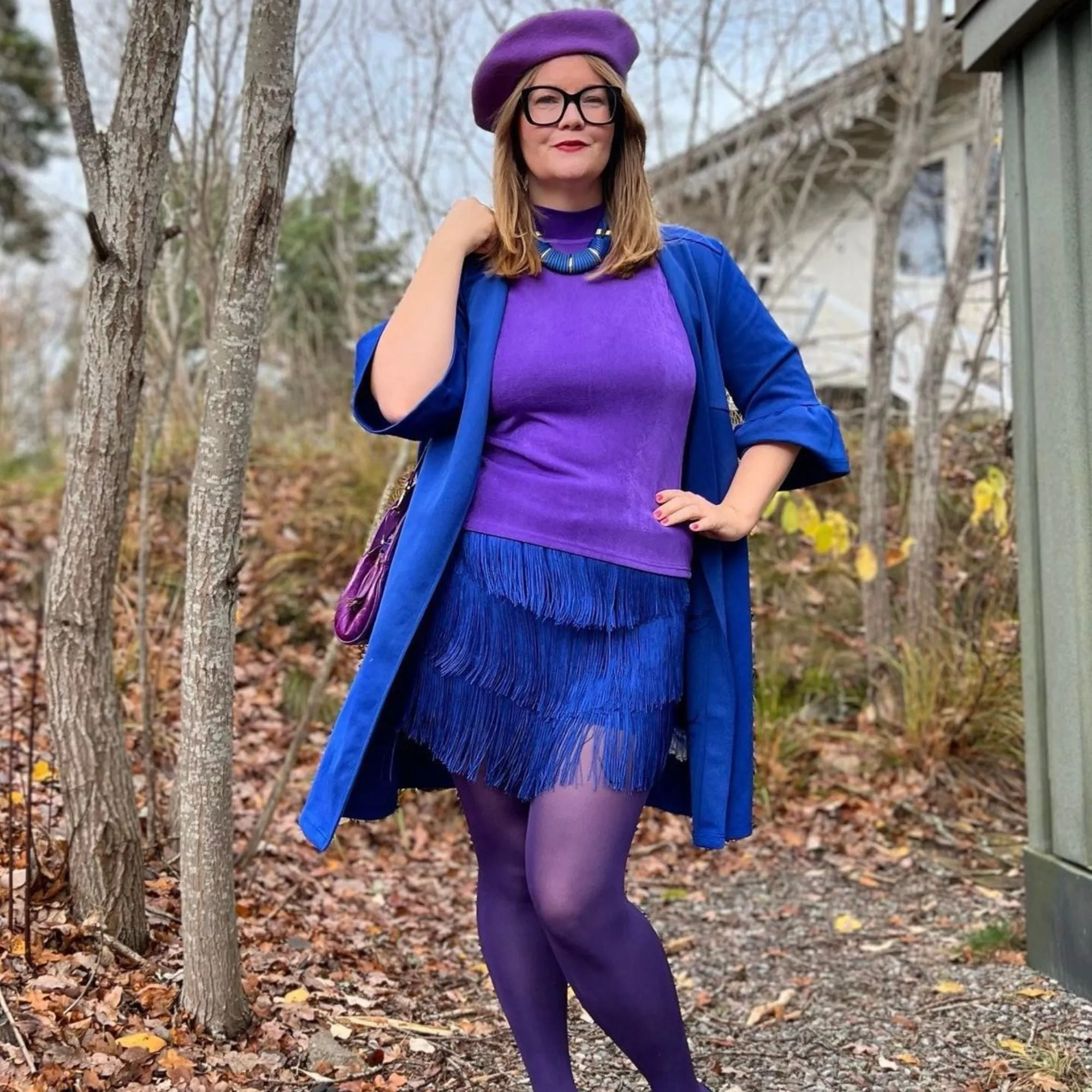 Opaque 80 Den Tights - Suffragette Purple