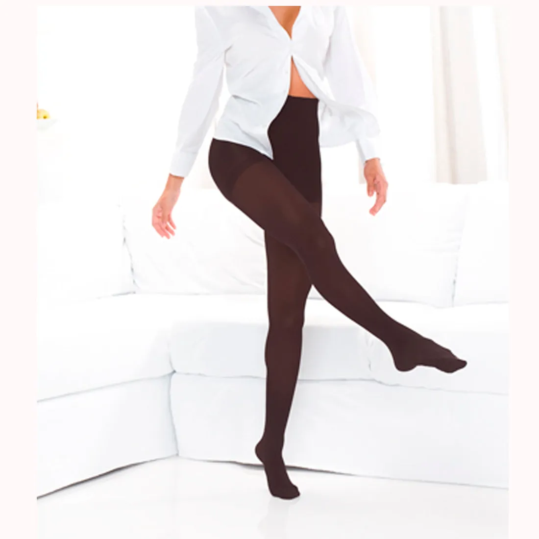 Opaque Tights 10-15 MMHG Whinter White Medium (#16677)