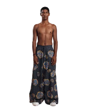 "Midnight Garden" Handwoven Block Printed Trousers